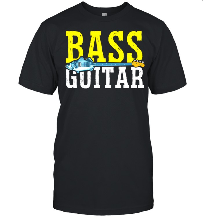 Bass Player Fishing Fisherman Guitar Musician shirt