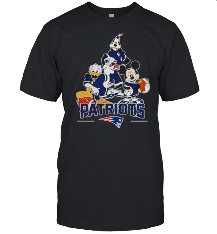 Disney characters mashup new england Patriots shirt