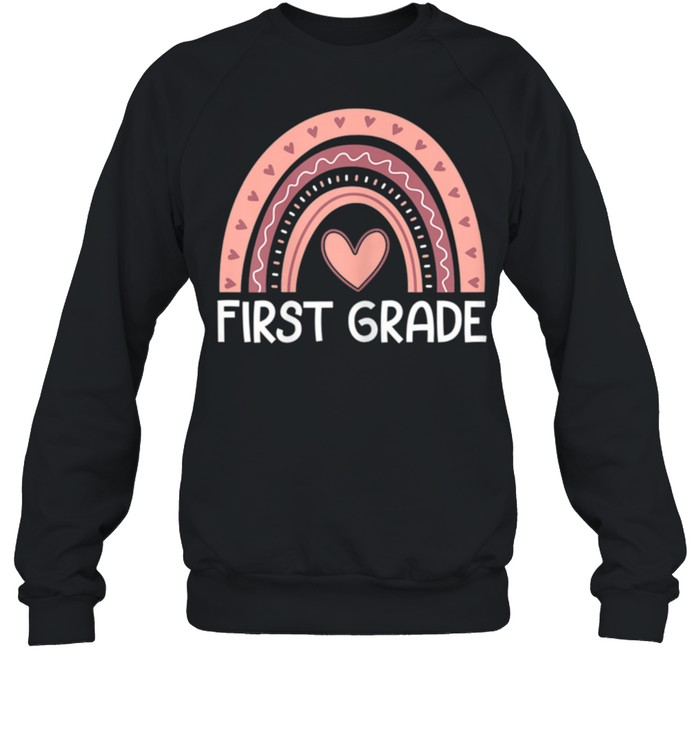 First Grade Rainbow Team Hello 1st Grade Rocks Squad Teacher shirt Unisex Sweatshirt