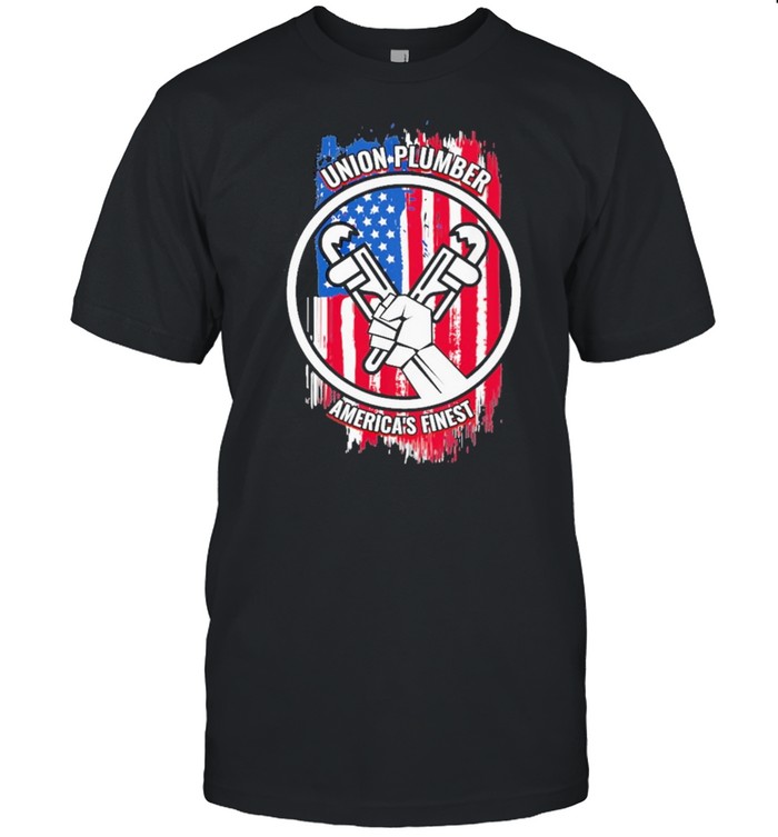 Union plumber Americas finest American flag shirt