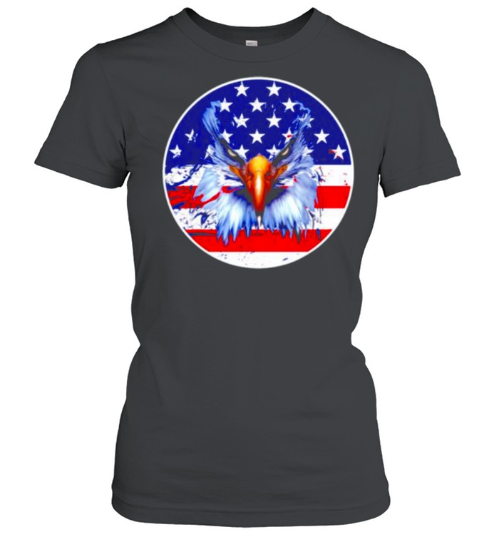 Usa American flag patriotic eagle 4th of july shirt Classic Women's T-shirt