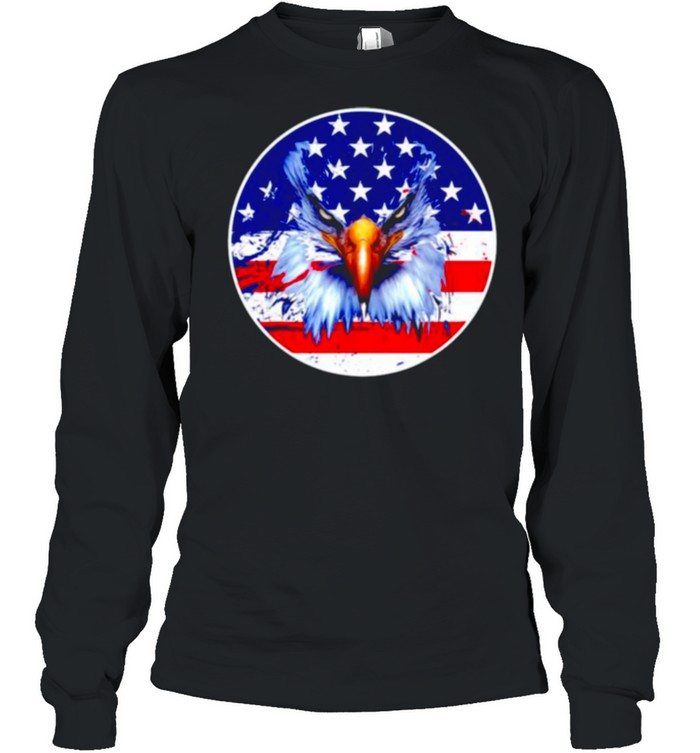 Usa American flag patriotic eagle 4th of july shirt Long Sleeved T-shirt