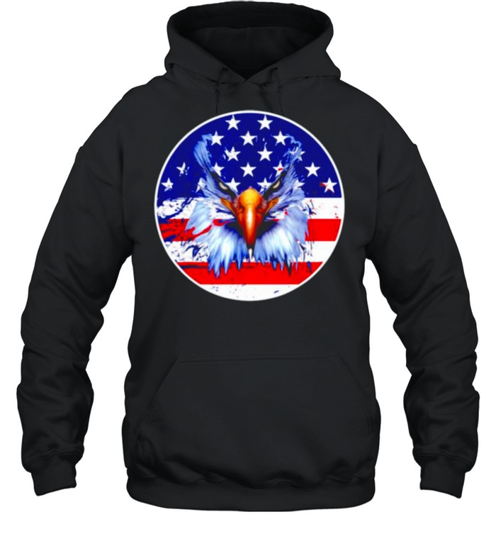 Usa American flag patriotic eagle 4th of july shirt Unisex Hoodie