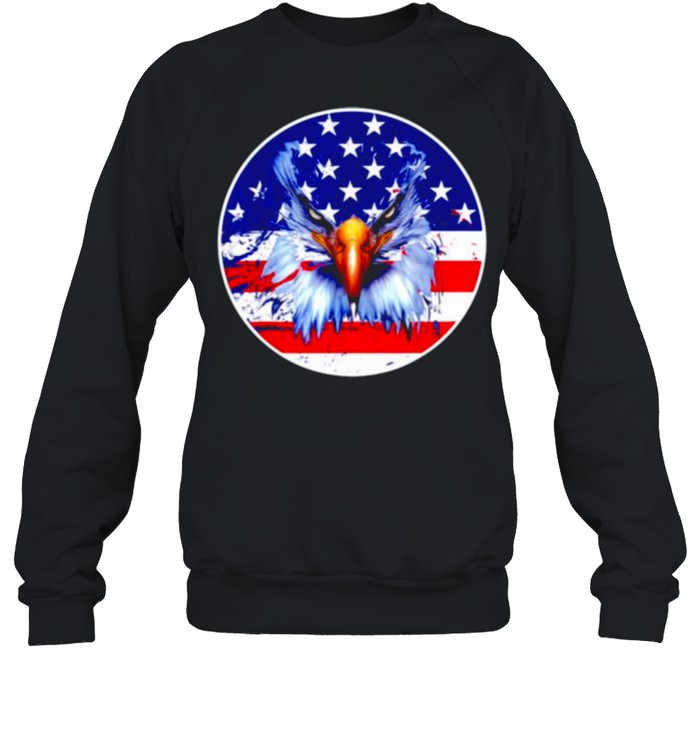 Usa American flag patriotic eagle 4th of july shirt Unisex Sweatshirt