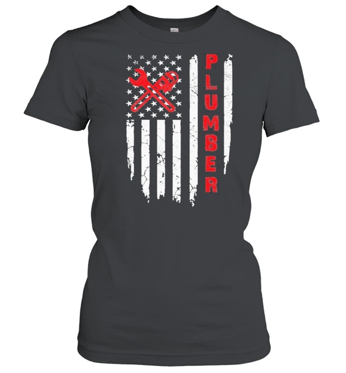 USA American Flag Plumber shirt Classic Women's T-shirt