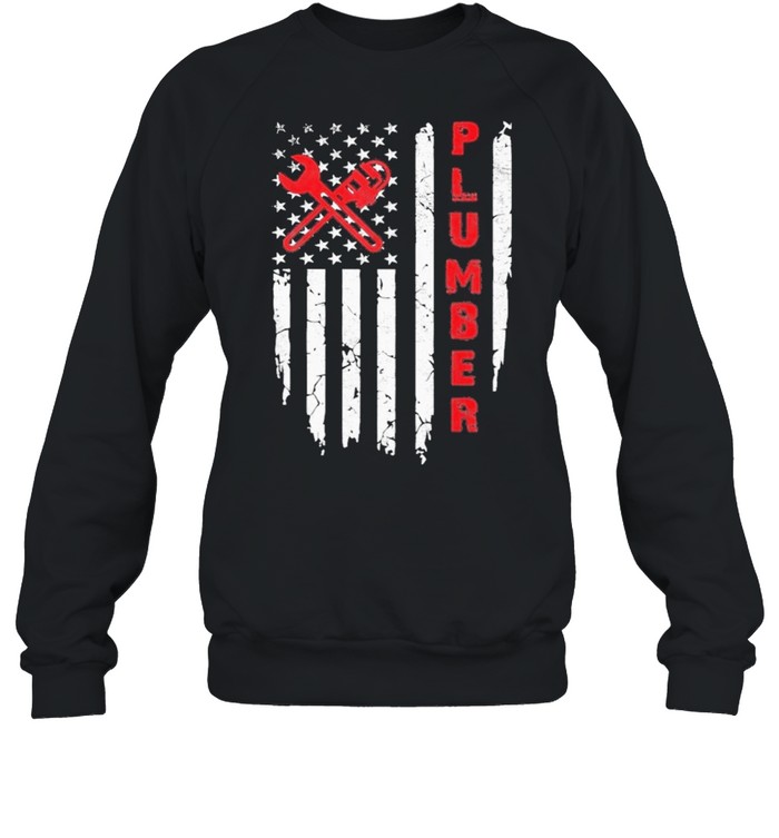 USA American Flag Plumber shirt Unisex Sweatshirt