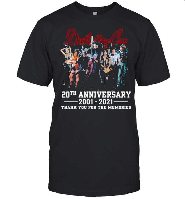 Duril May Cry 20th Anniversary 2001 2021 Thank You For The Memories Shirt