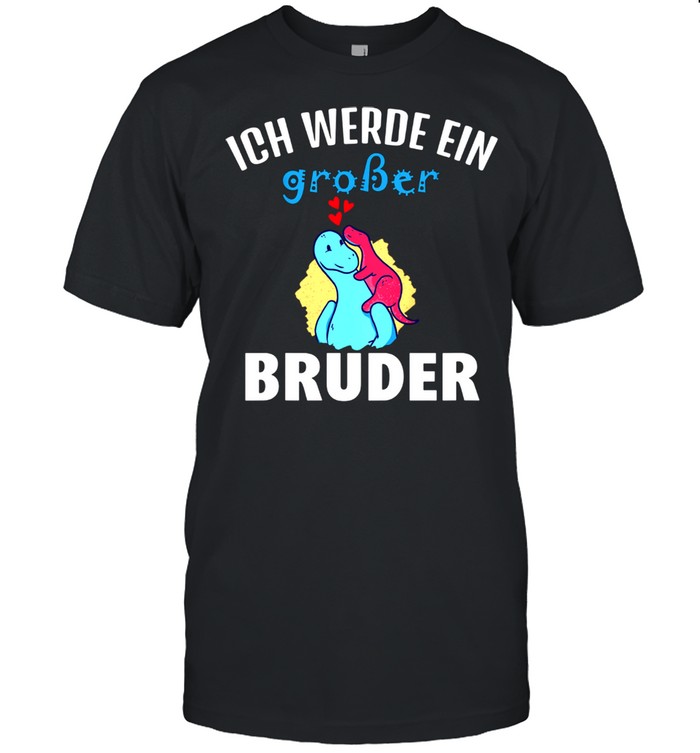 Kids Nachwuchs Ich werde ein großer Bruder Grosser Bruder Dino shirt