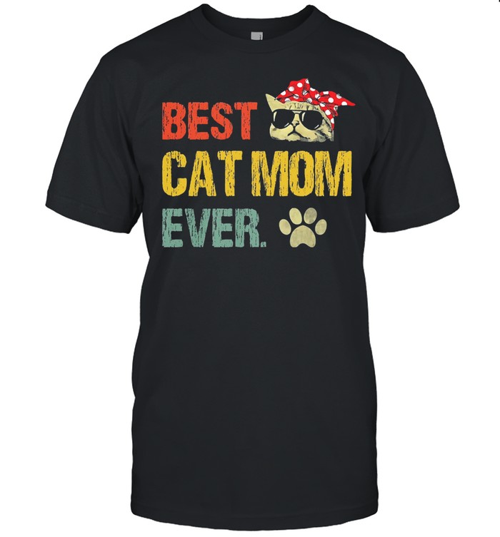 Best cat mom ever vintage shirt