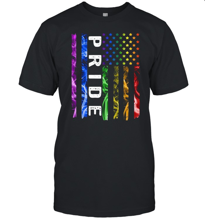 Color Pride American flag shirt