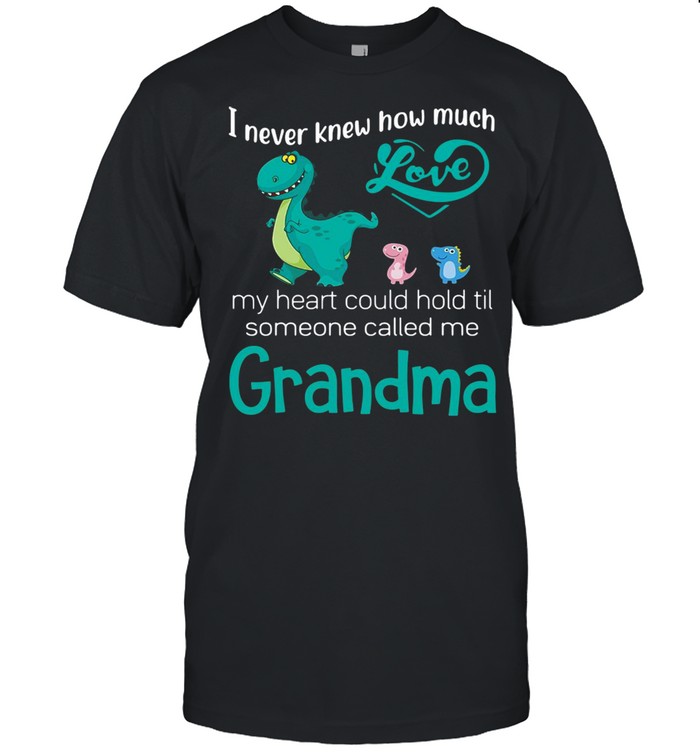 I Never Knew How Much Love My Heart Could Hold Til Someone Called Me Grandma Saurus T-shirt