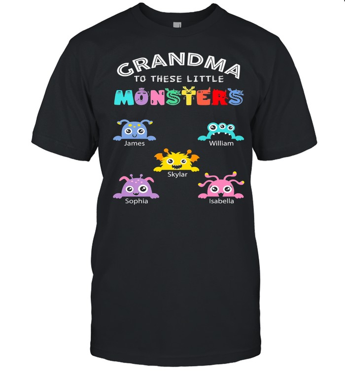 Personalized grandma to these little monsters nana gigi mimi grandpa shirt