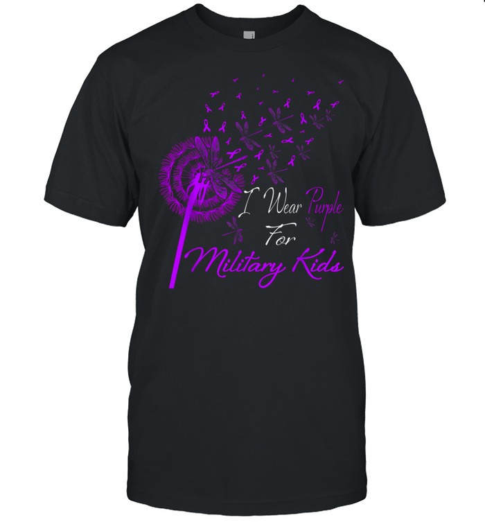 Purple Up in April Dandelion for Month of the Military Child shirt