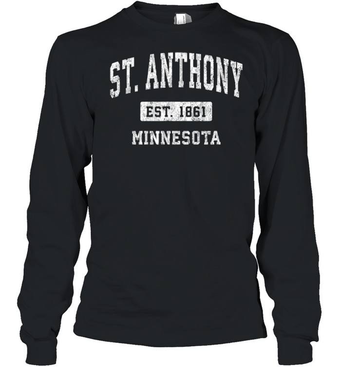 St. Anthony Minnesota MN Vintage Sports Established Design shirt Long Sleeved T-shirt
