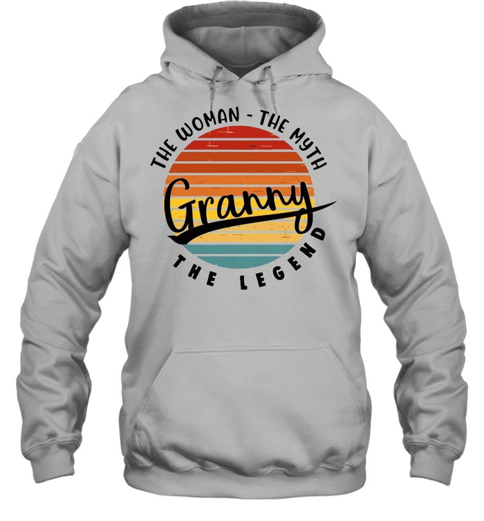 The Woman The Myth Granny The Legend Vintage Retro T-shirt Unisex Hoodie