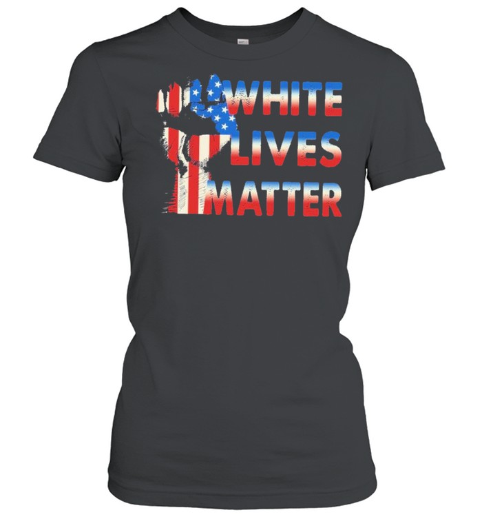 White lives matter american flag shirt Classic Women's T-shirt