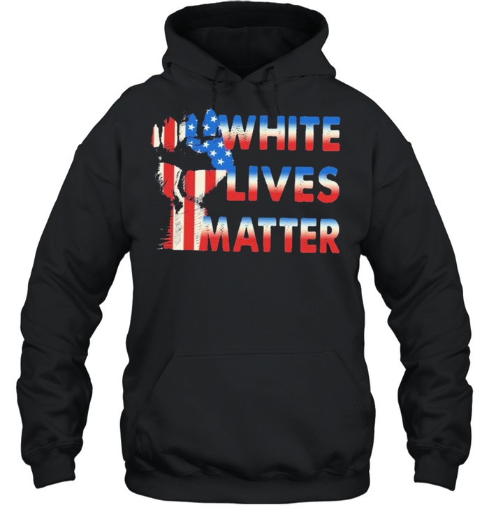 White lives matter american flag shirt Unisex Hoodie