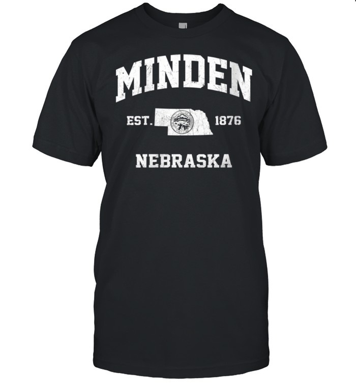 Minden Nebraska NE vintage State Athletic style shirt