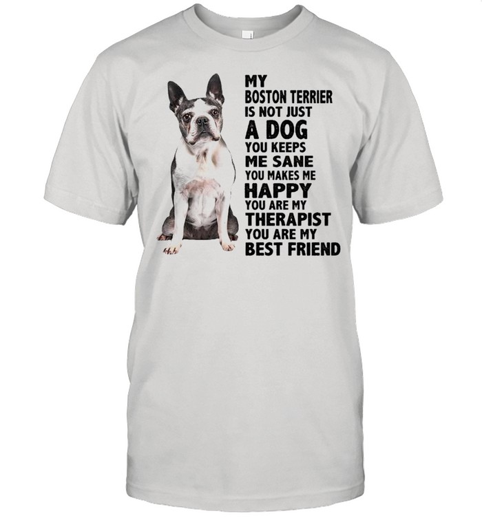 My Boston Terrier is not just a dog you keeps me sane shirt