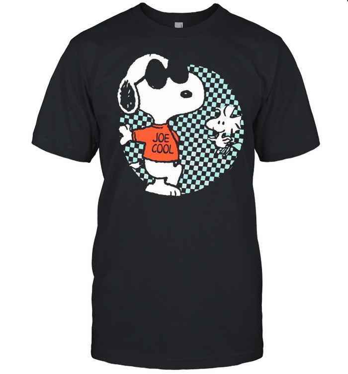 Snoopy Joe Cool And Woodstock Checkered Cartoon shirt