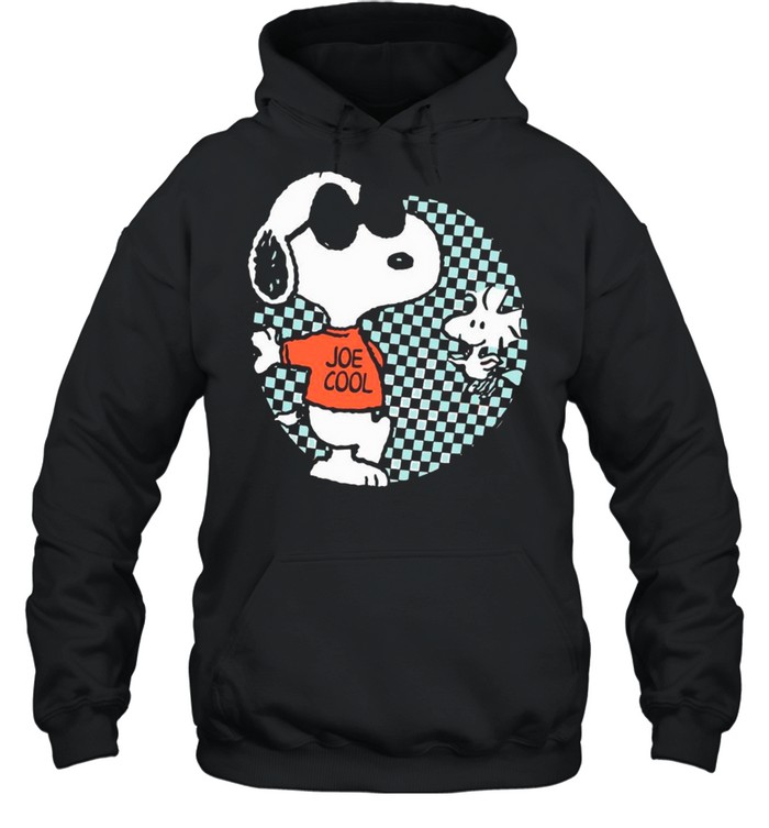 Snoopy Joe Cool And Woodstock Checkered Cartoon shirt Unisex Hoodie