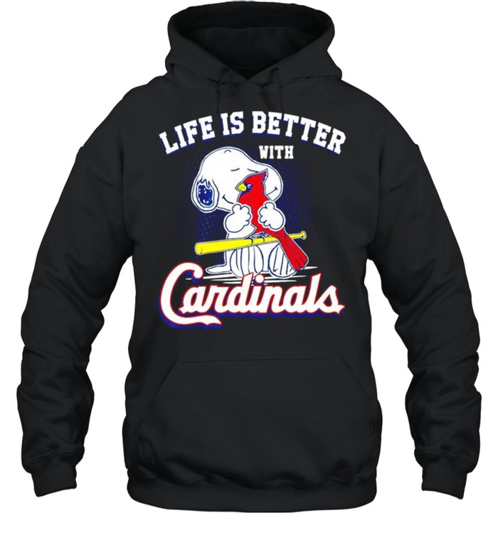 Snoopy life is better with St. Louis Cardinals shirt Unisex Hoodie