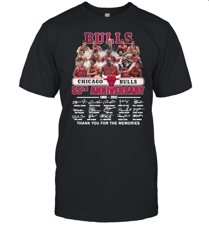 Chicago Bulls 55th anniversary thank you for the memories signatures shirt