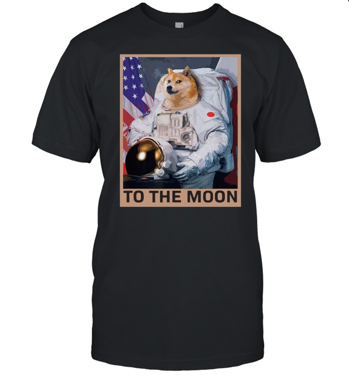 Dogecoin Astronaut To the Moon Blockchain HODL Crypto shirt