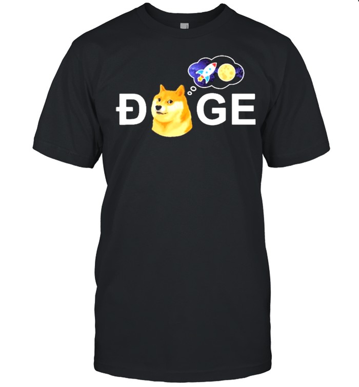 Dogecoin Doge HOLD To the Moon Crypto Meme shirt