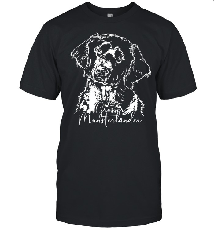 Großer Münsterländer Hund Hunderasse Hundeportrait Langarmshirt shirt