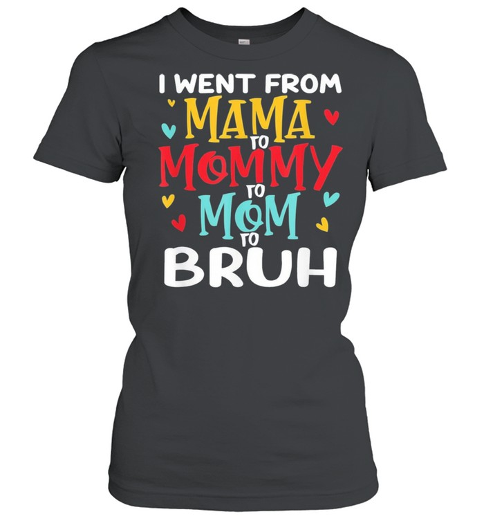 I went from mama to mommy to mom to bruh mothers day shirt Classic Women's T-shirt