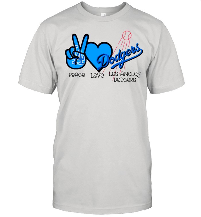 MLB Peace love Los Angeles Dodgers shirt