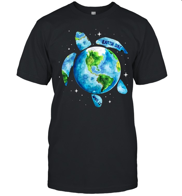 Sea turtle planet love world environment earth day shirt