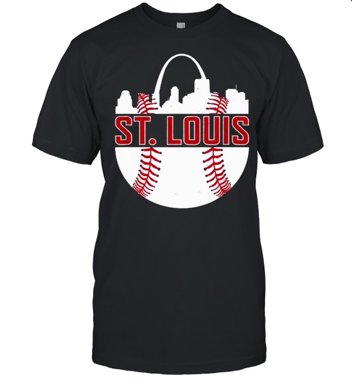 St. Louis Baseball STL Skyline Novelty Cardinal Shirt