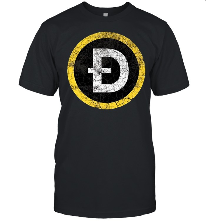 Vintage Dogecoin DOGE Crypto Distressed Logo shirt