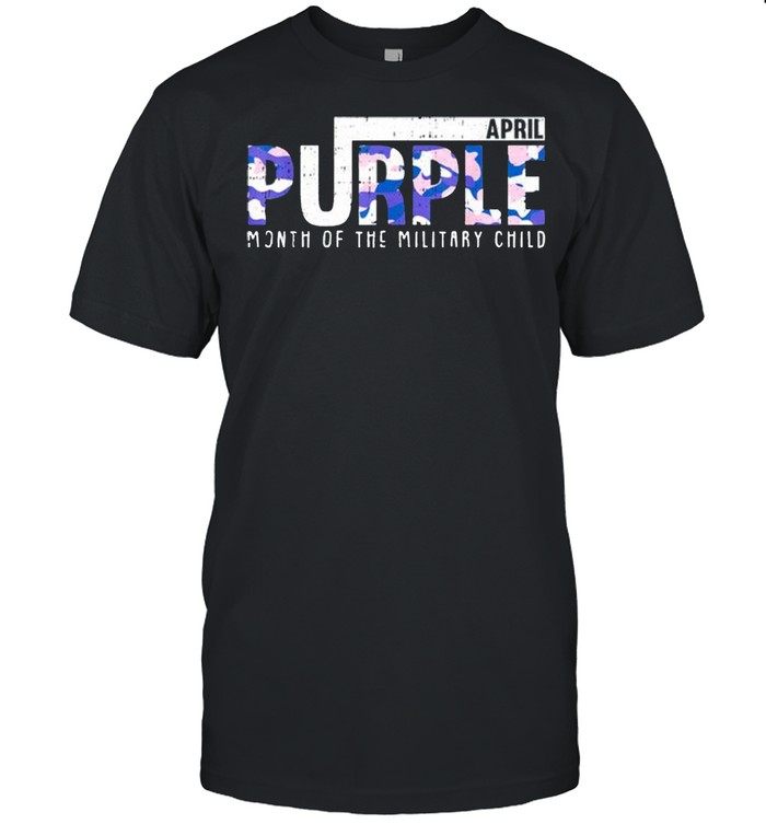 April purple month of the military child shirt
