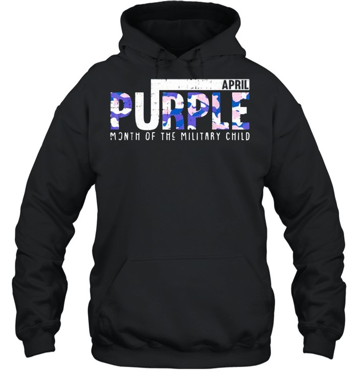 April purple month of the military child shirt Unisex Hoodie