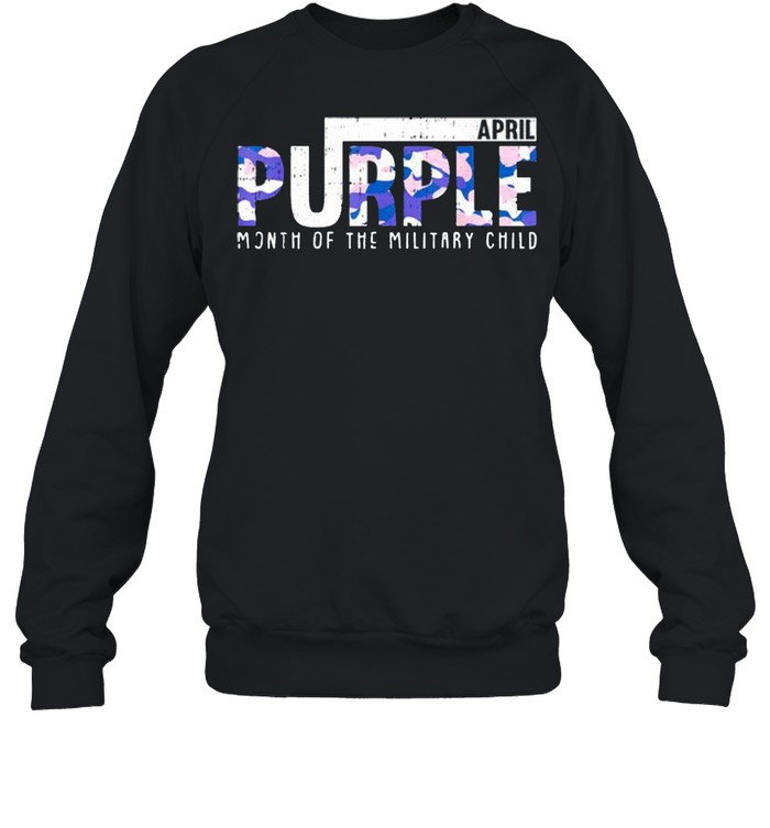 April purple month of the military child shirt Unisex Sweatshirt