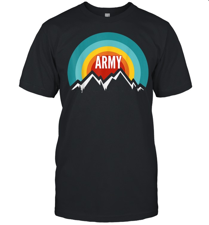 Army, Vintage Retro Sunset Design shirt