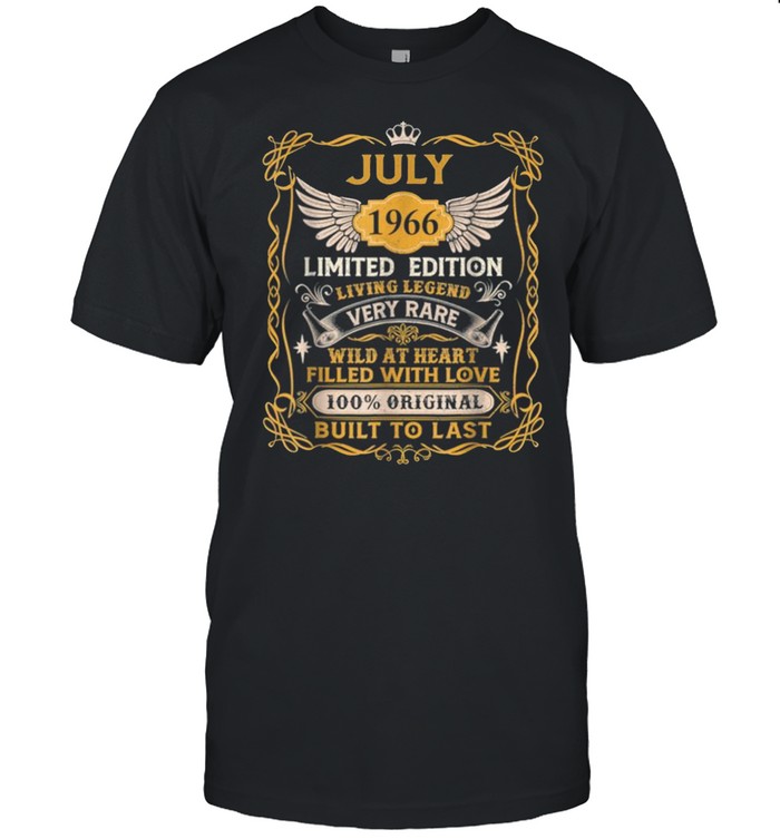 July 1966 55th Birthday 55 Year Old Men Women Shirt