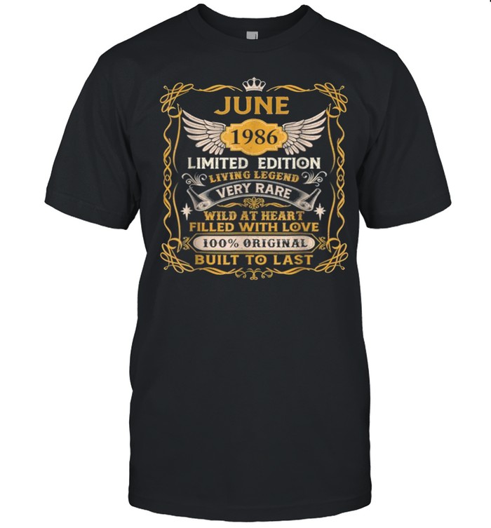 June 1986 35th Birthday 35 Year Old Men Women Shirt