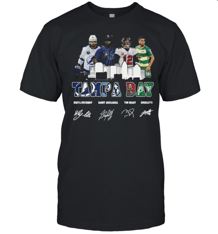 Tampa Bay Sports Nikita Kucherov Randy Arozarena Tom Brady Signatures shirt