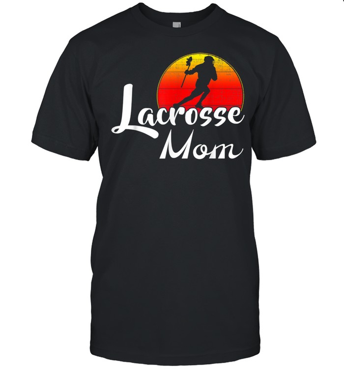 Vintage Lacrosse Mom Retro Sunset Sports shirt