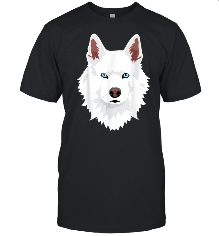 White Siberian Husky canine white Snow Dog shirt Classic Men's T-shirt
