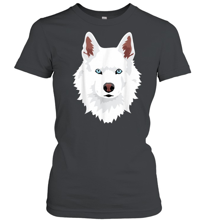 White Siberian Husky canine white Snow Dog shirt Classic Women's T-shirt