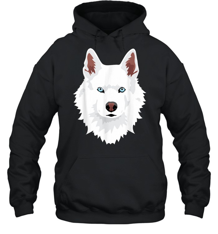 White Siberian Husky canine white Snow Dog shirt Unisex Hoodie