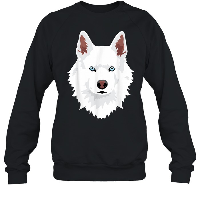 White Siberian Husky canine white Snow Dog shirt Unisex Sweatshirt