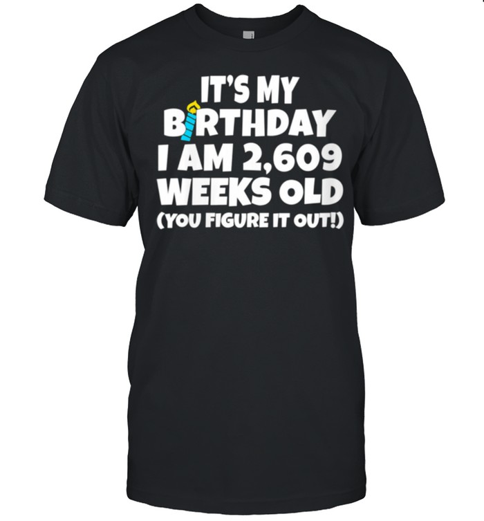 Womens I Am 2,609 Weeks Old Happy 50th Birthday shirt