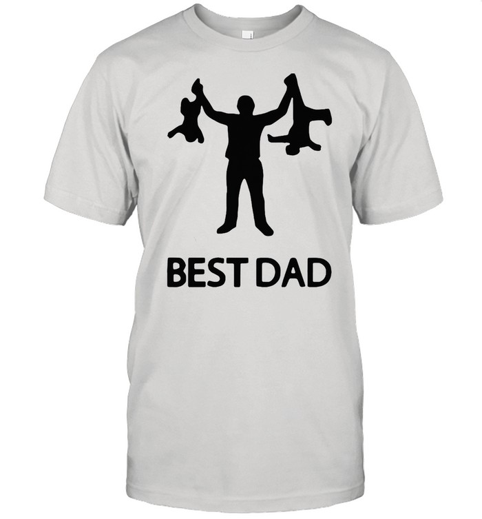 Best Dad Silhouette Of Father And Children T-shirt