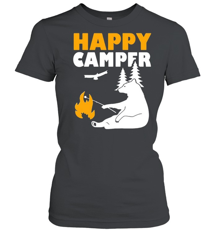 Happy Camper Camping Bear shirt Classic Women's T-shirt